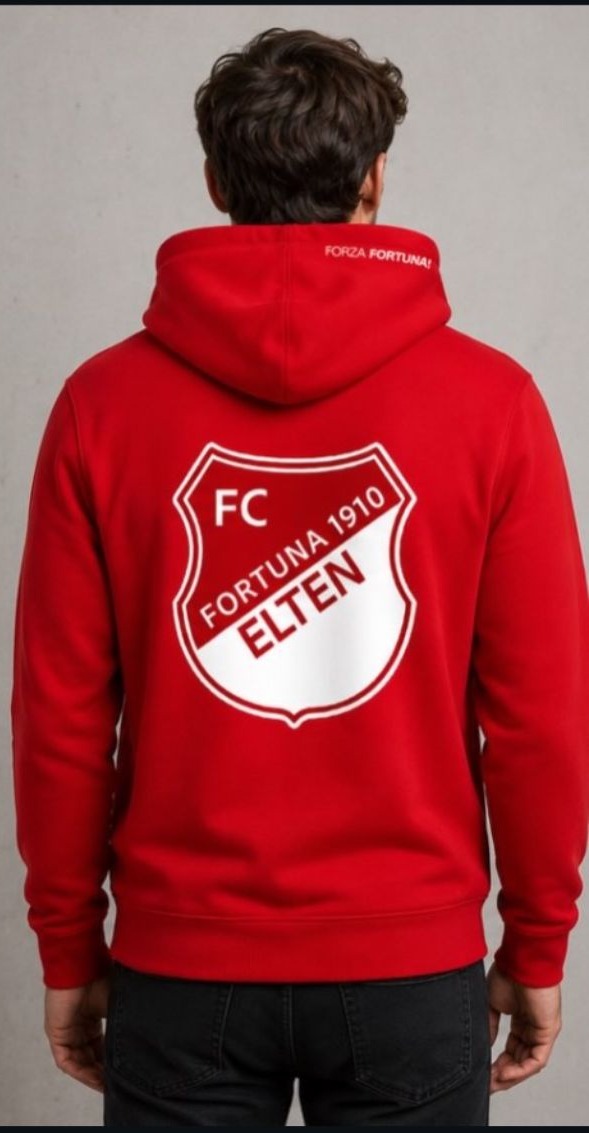 Hoodie Rückansicht mit Vereinswappen