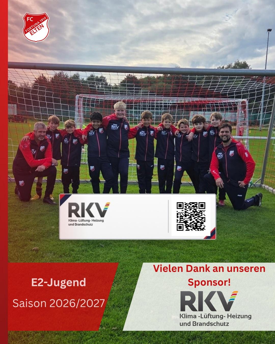 NEUE PRÄSENTATIONSANZÜGE FÜR UNSERE E2-JUGEND ️ Ein herzliches Dankeschön an @rkvgmbh – Klima, Lüftung, Heizung und Brandschutz für die Unterstützung unserer E2-Jugend! Dank eures Engagements können unsere Nachwuchskicker bestens ausgestattet in die Saison 2026/2027 starten. Solche Partnerschaften sind ein wichtiger Baustein für die Förderung unserer Jugend und die Zukunft unseres Vereins. Vielen Dank für euer Vertrauen und eure Unterstützung! Gemeinsam für die Jugend – gemeinsam für Fortuna!️#FortunaElten #ForzaFortuna #E2Jugend #Jugendfussball #Sponsoring